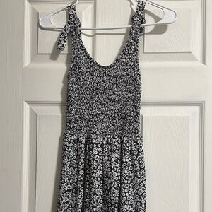 Black and White Floral Dress